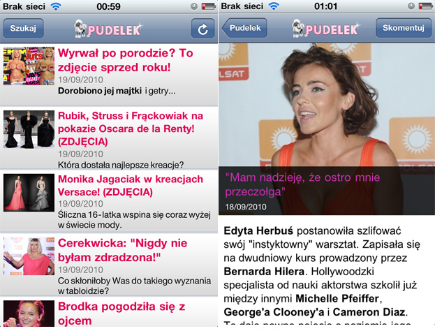 Czytaj Pudelka na iPhone'ie!